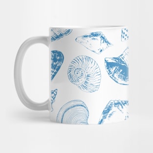 Seamless pattern with various sea shells Mug